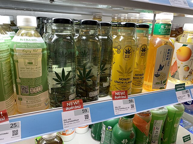 bangkok cannabis drinks sold in convenience stores